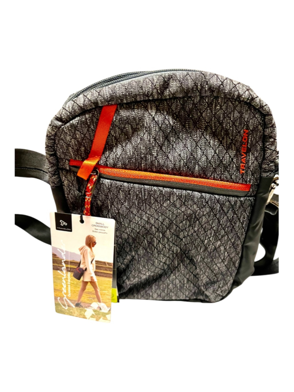 NWT Travelon Greenlander Anti-Theft Small Crossbody, Diamond Ash color